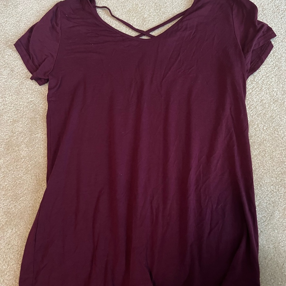 Women's Burgundy Top